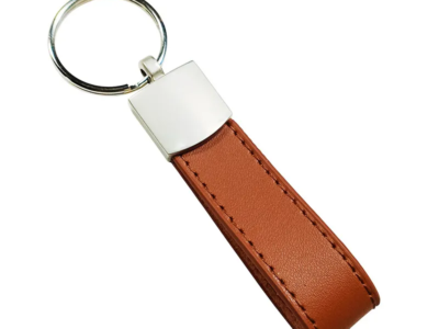 Custom leather keychain